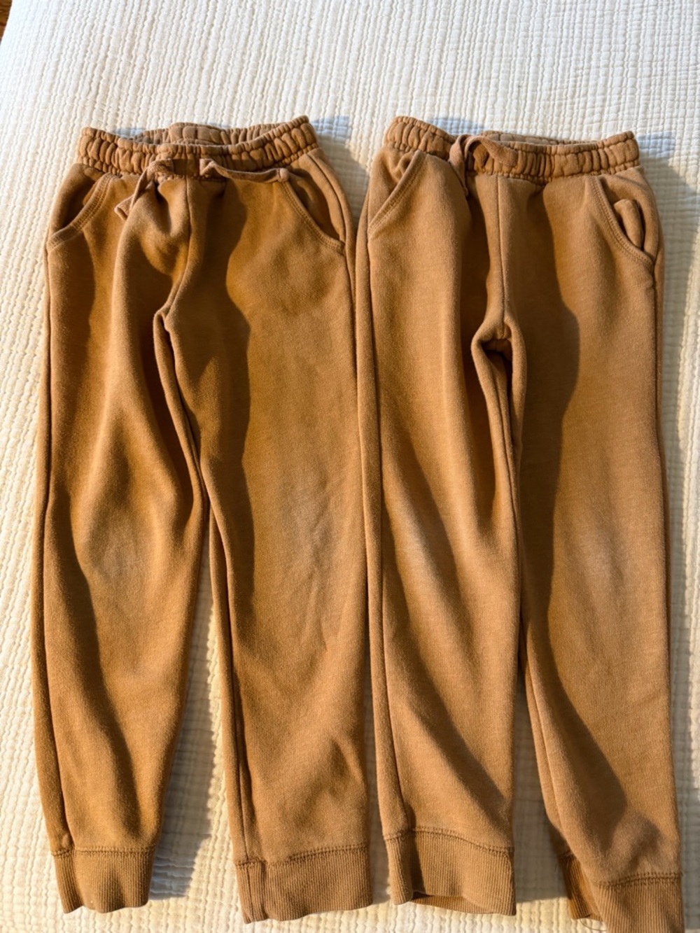 2 Pairs - Cat & Jack Tan Fleece Jogger Pants 5T
